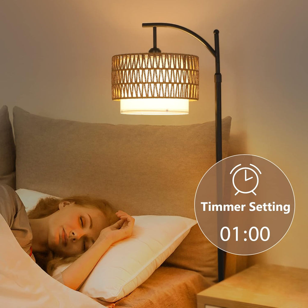 Boho Boogvloerlamp met Verstelbare Beligting