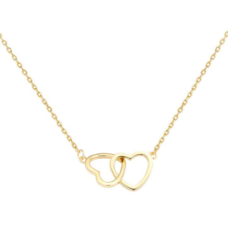 Double Heart Love Shine Necklace