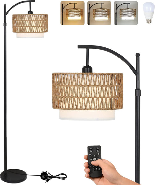 Boho Boogvloerlamp met Verstelbare Beligting