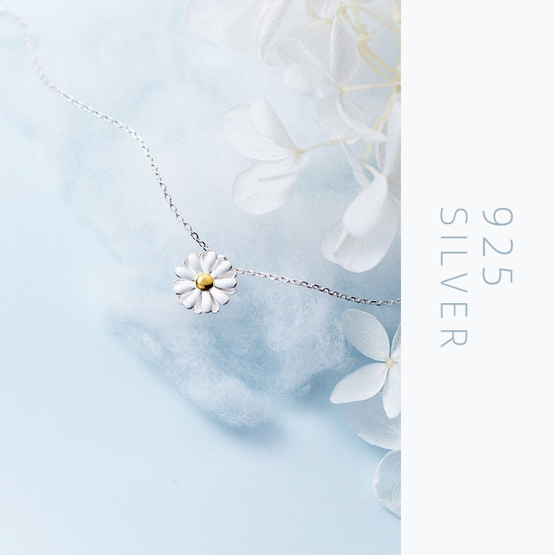 Sonskyn Daisy 925 Sterling Silwer Halssnoer