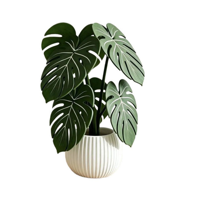 Monstera Blaar Onderzetters – Tropiese Tafelversiering
