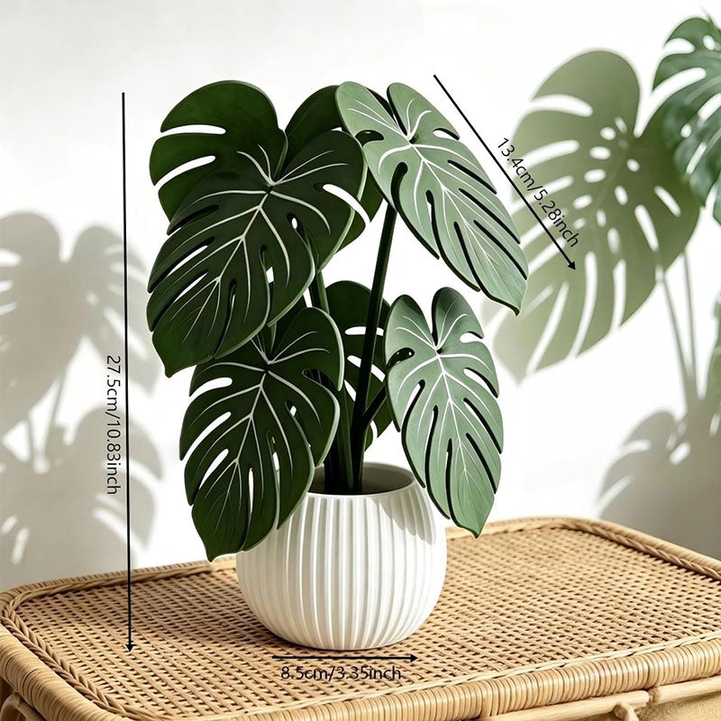 Monstera Blaar Onderzetters – Tropiese Tafelversiering