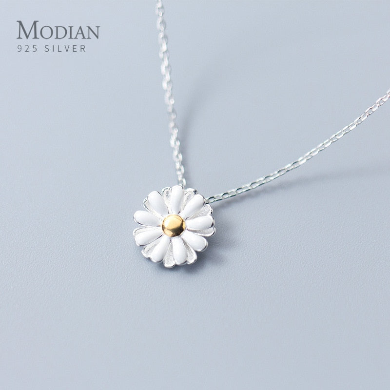 Sonskyn Daisy 925 Sterling Silwer Halssnoer